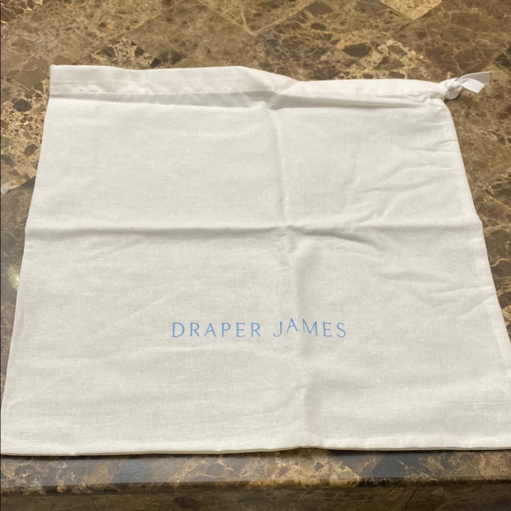 Draper James White Dust Bag with Blue Logo
